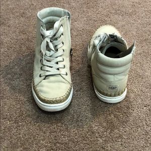 Ugg beige esparalda high top sneakers